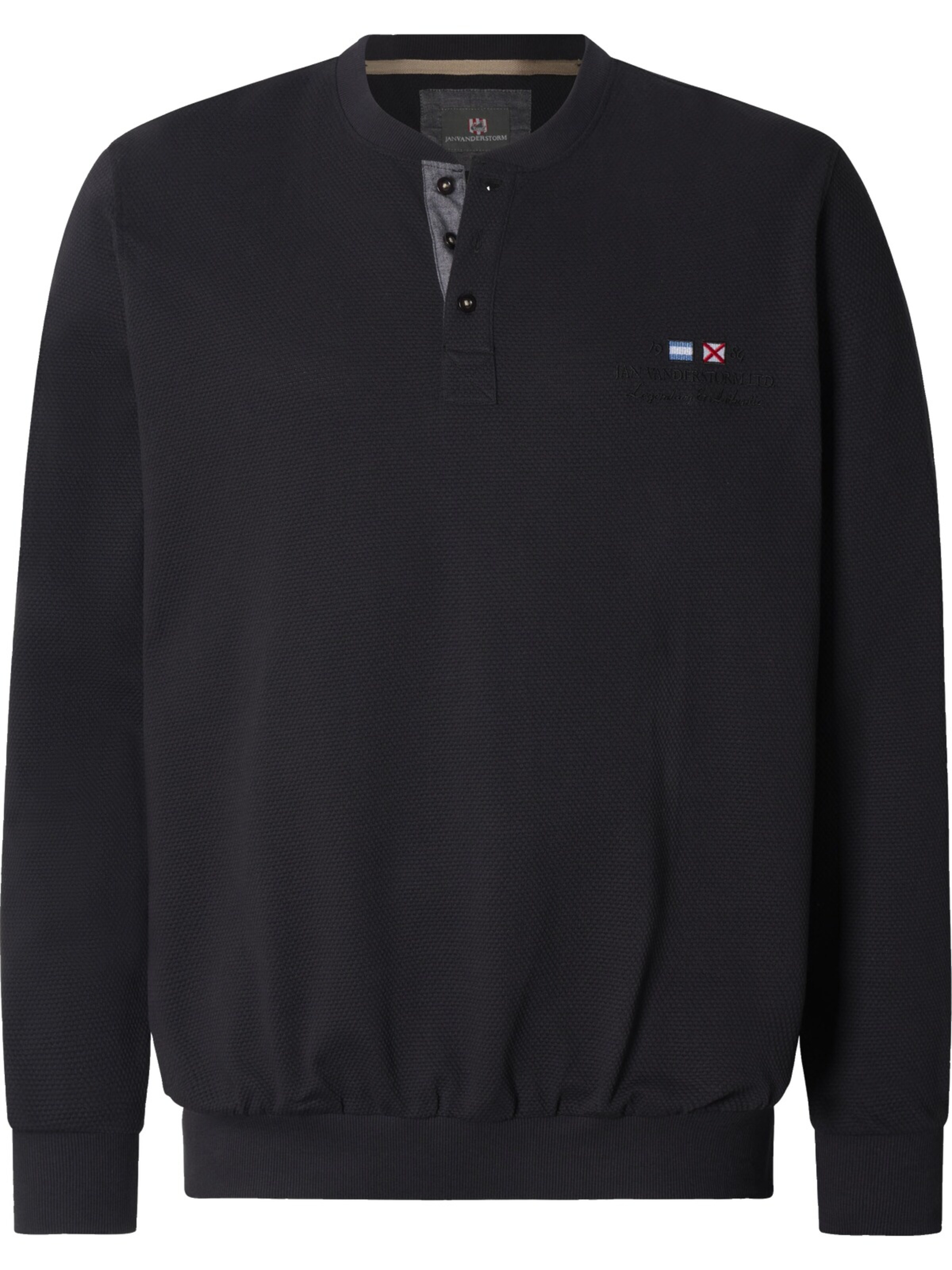 Jan Vanderstorm Sweatshirt 'Viljar' in Black: front