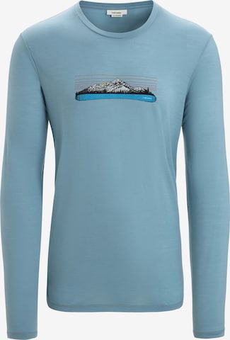 ICEBREAKER Performance Shirt 'Tech Lite II Ski Fields' in Blue: front