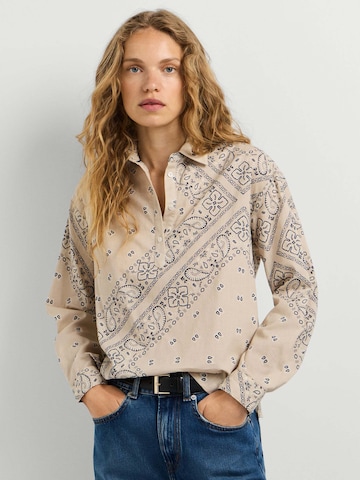 Camicia da donna ' GEORGY ' di Pepe Jeans in beige: frontale