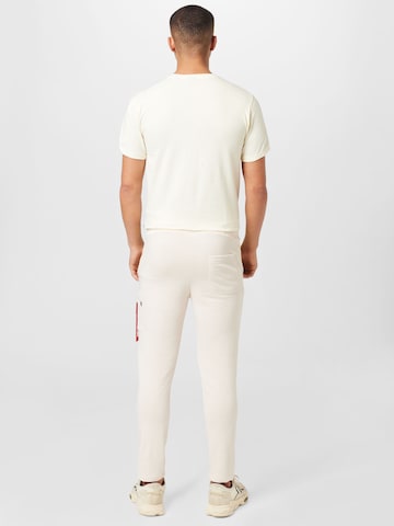 ALPHA INDUSTRIES Tapered Broek 'X-Fit' in Wit