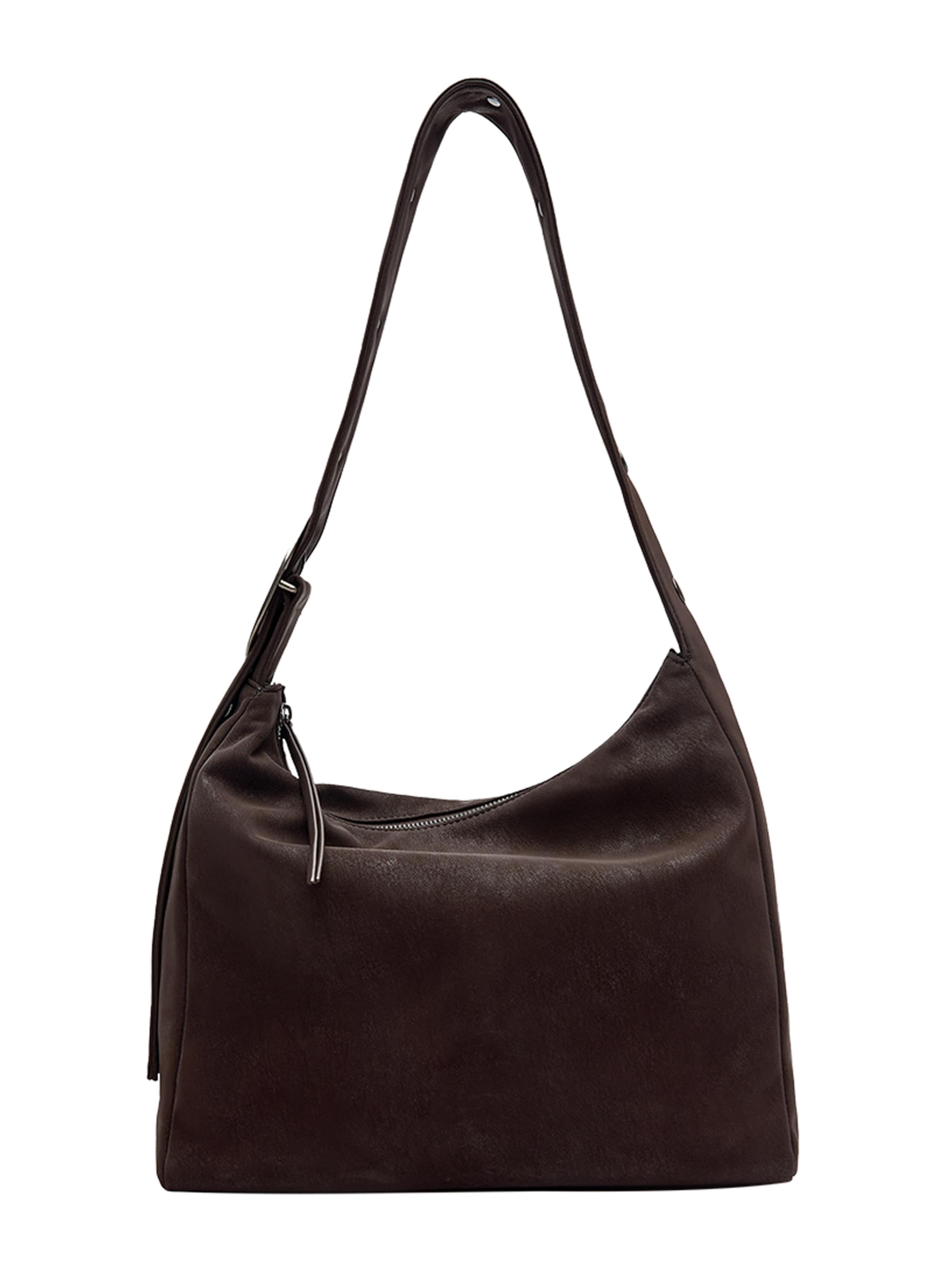 Pull&Bear Torba na ramię w kolorze brązowy: przód