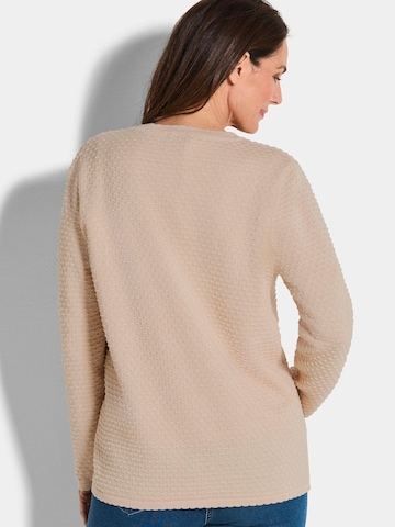 Goldner Gebreid vest in Beige