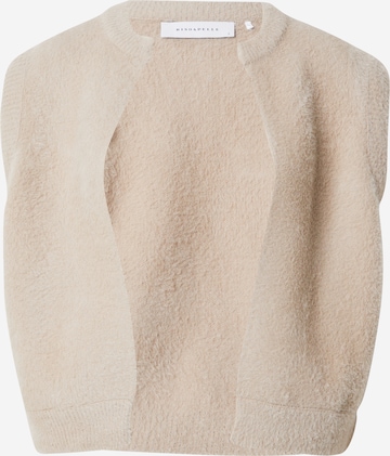 RINO & PELLE Gebreide bodywarmer 'Elona' in Beige: voorkant