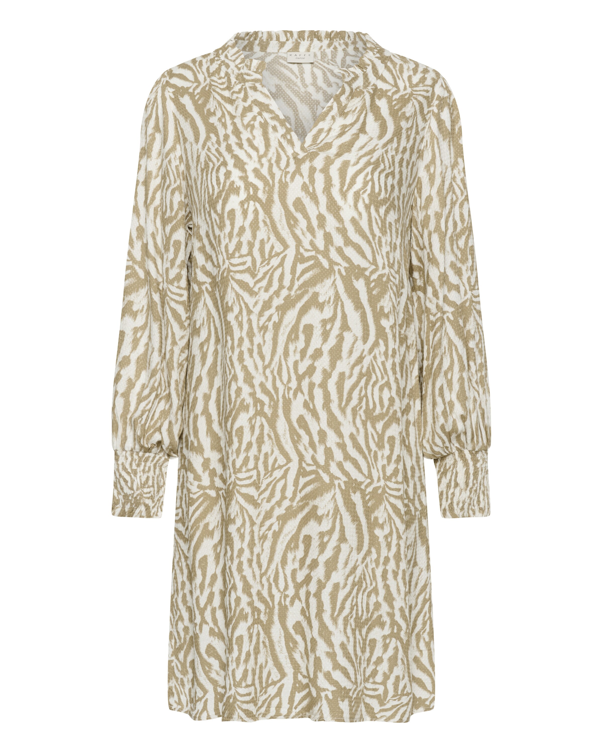 Abito camicia 'KCMahlena' di KAFFE CURVE in beige: frontale