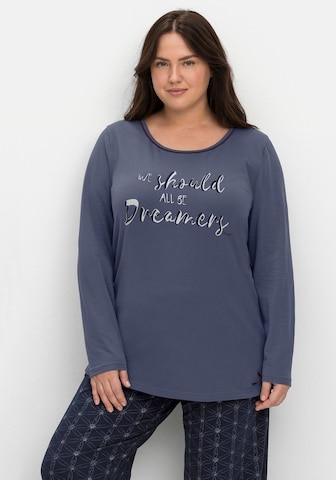 SHEEGO Pajama Shirt in Blue: front