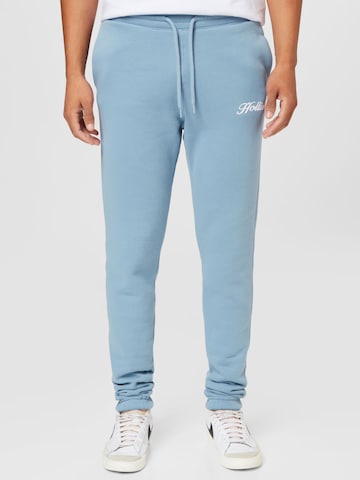 HOLLISTER Tapered Broek in Blauw: voorkant