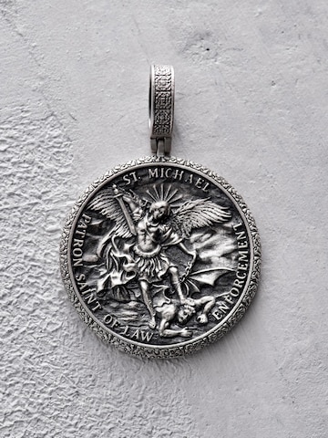 REYTEL Anhänger 'ST. ARCHANGEL MICHAEL. PRAYER' in Silber: Vorderseite