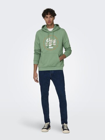 Felpa 'ONSLenny' di Only & Sons in verde
