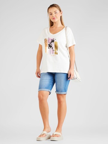 ONLY Carmakoma T-shirt 'LISA' i vit