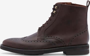 LOTTUSSE Veterboots 'Holborn' in Bruin: voorkant