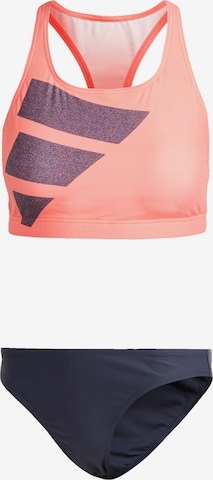 ADIDAS PERFORMANCE Bustier Sportbikini in Orange: predná strana