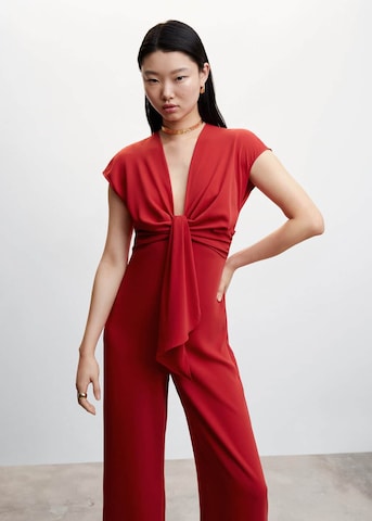 MANGO Jumpsuit 'Cannes' i röd