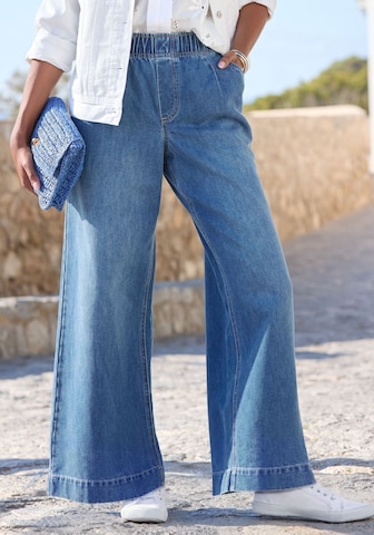 BUFFALO Laiad sääred Voltidega teksapüksid, värv sinine: eest vaates