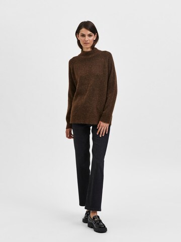 SELECTED FEMME Sweater 'LULU' in Brown