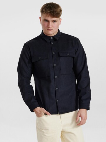 Dxnmxrk Shirt 'DXEmil' in Blau: Vorderseite