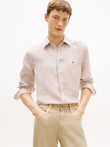 TOMMY HILFIGER Regular Fit Hemd in Beige
