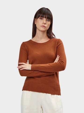 Pullover di Influencer in marrone: frontale