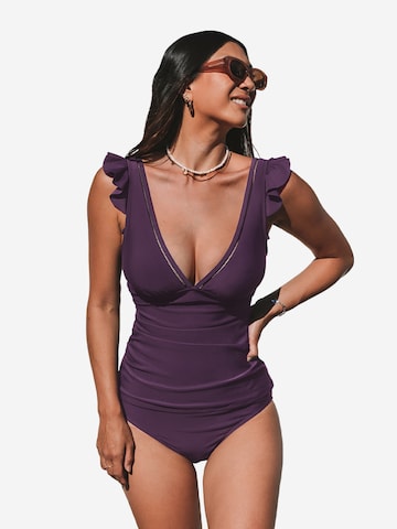 Cupshe Tankini in Lila
