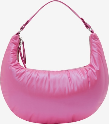 Borsa a spalla di faina in rosa: frontale