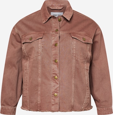 ABOUT YOU Curvy Between-Season Jacket 'Robin' in Brown: front