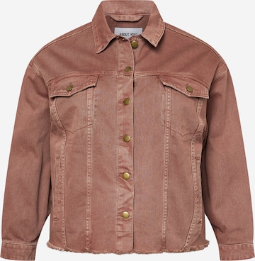 Veste mi-saison 'Robin' ABOUT YOU Curvy en marron : devant