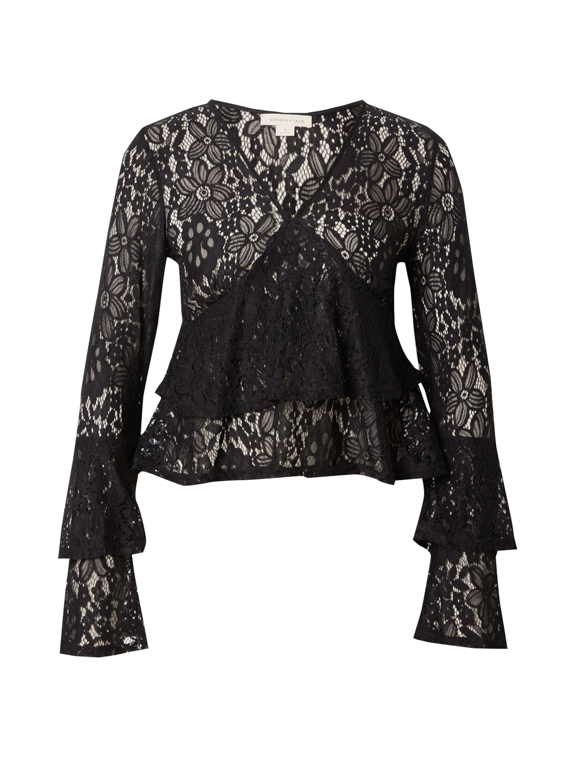 AÉROPOSTALE Blus i svart: framsida