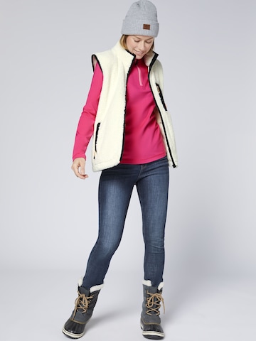 CHIEMSEE Vest ' aus kuscheligem Sherpa-Fleece ' in White