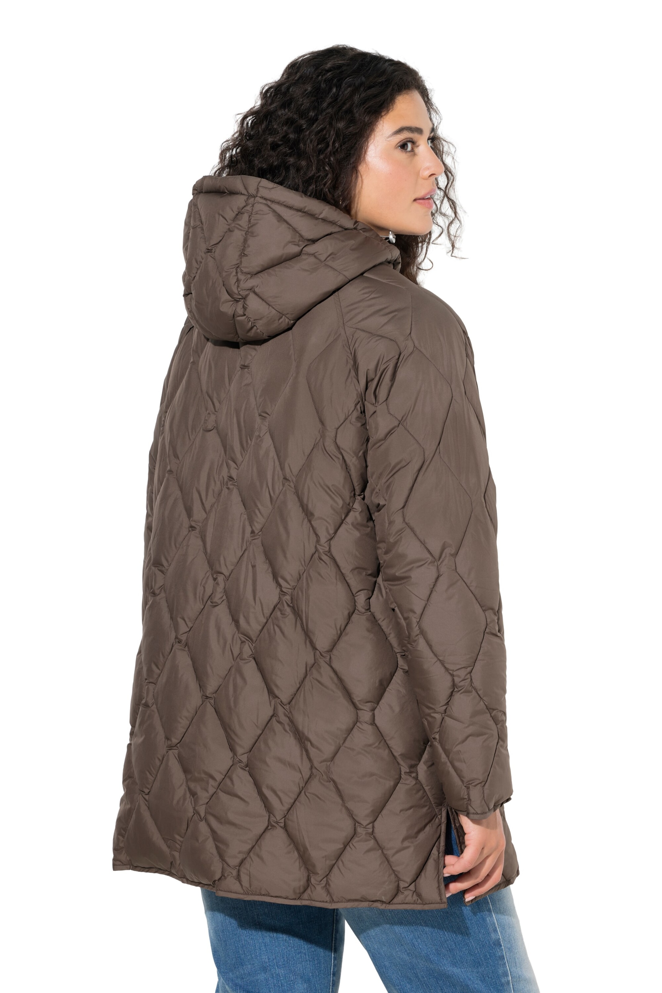 Ulla Popken Winterjas in Bruin