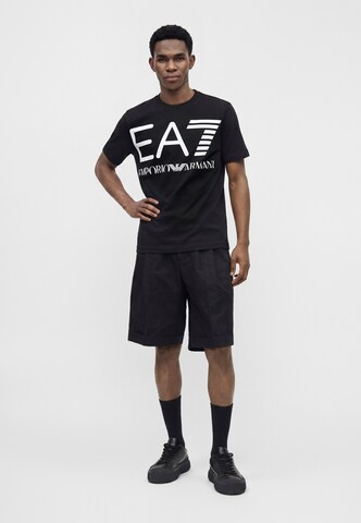 EA7 Emporio Armani Funkcionalna majica | črna barva: sprednja stran