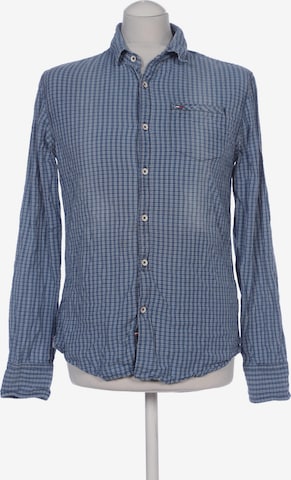 Tommy Jeans Button Up Shirt in S in Blue: front