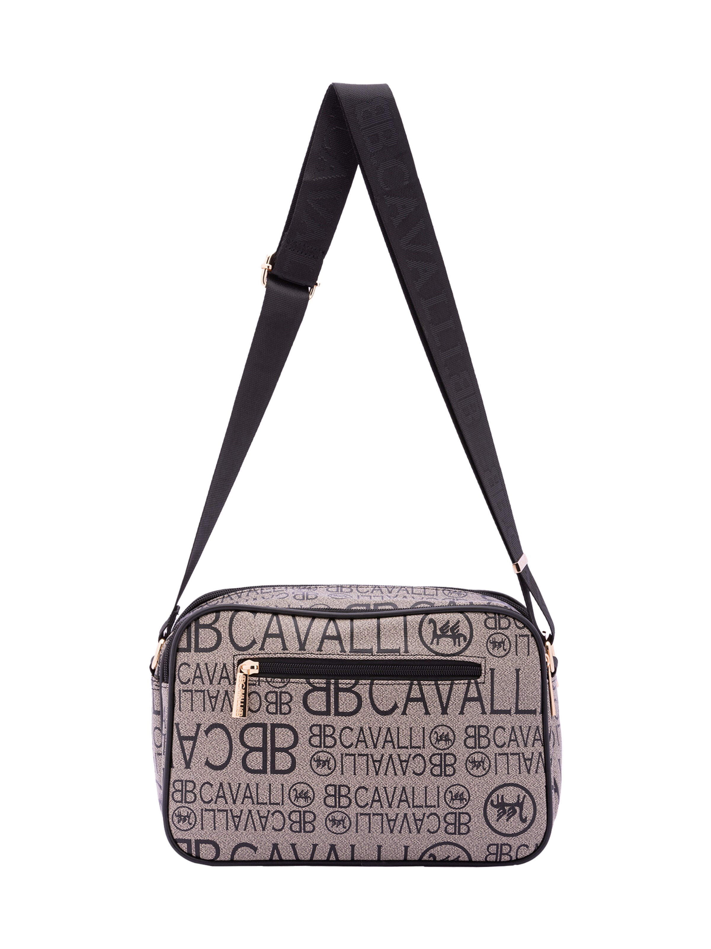 Borsa a tracolla 'Borsa a Tracolla B Cavalli Donna con Zip e Tasche Regolabile 29x18x12 cm' di B. Cavalli in nero