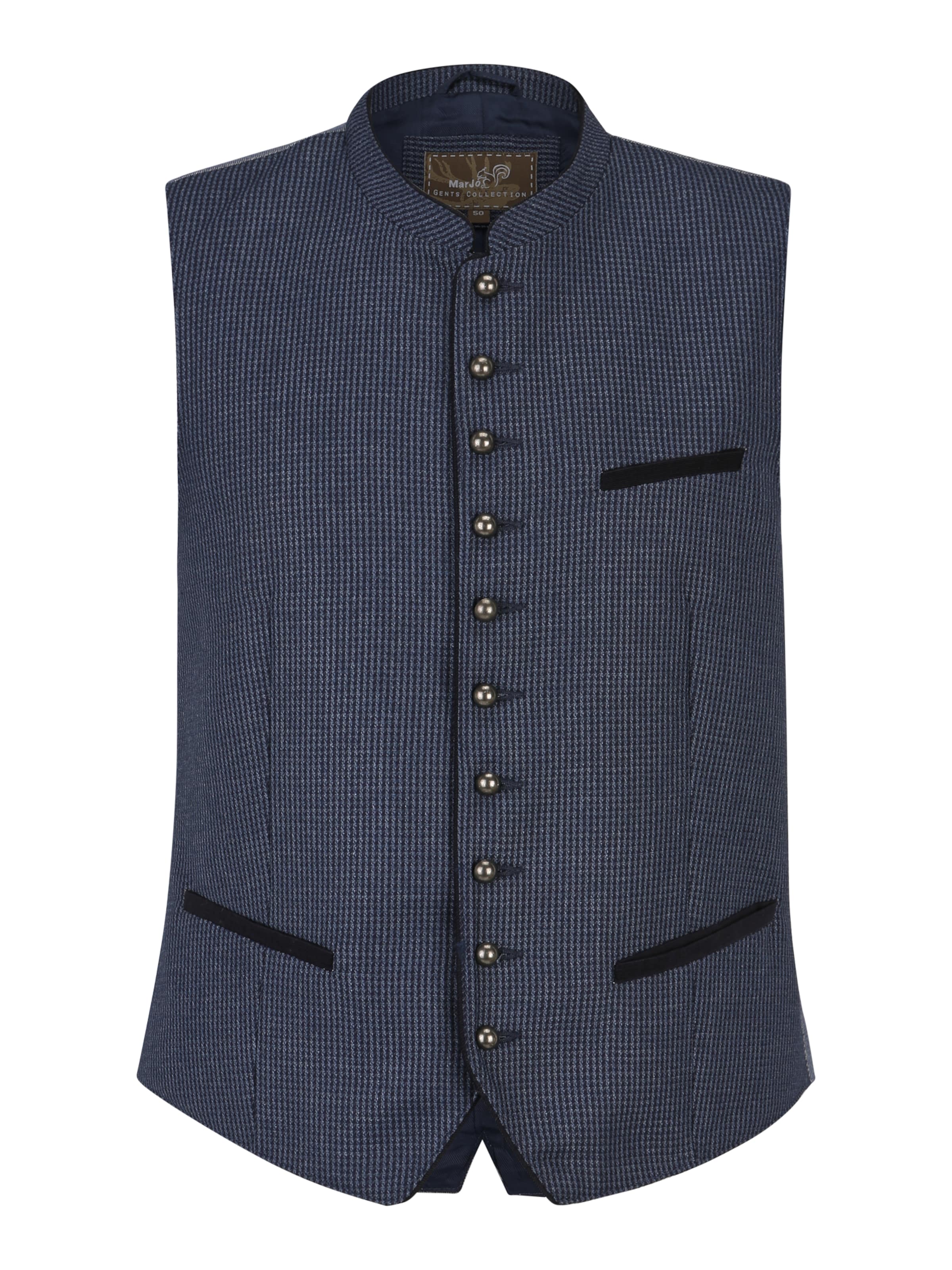 Gilet folklorique 'Marlon' MARJO en bleu : devant