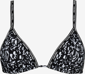 Calvin Klein Swimwear Triangle Bikini top in Black: front