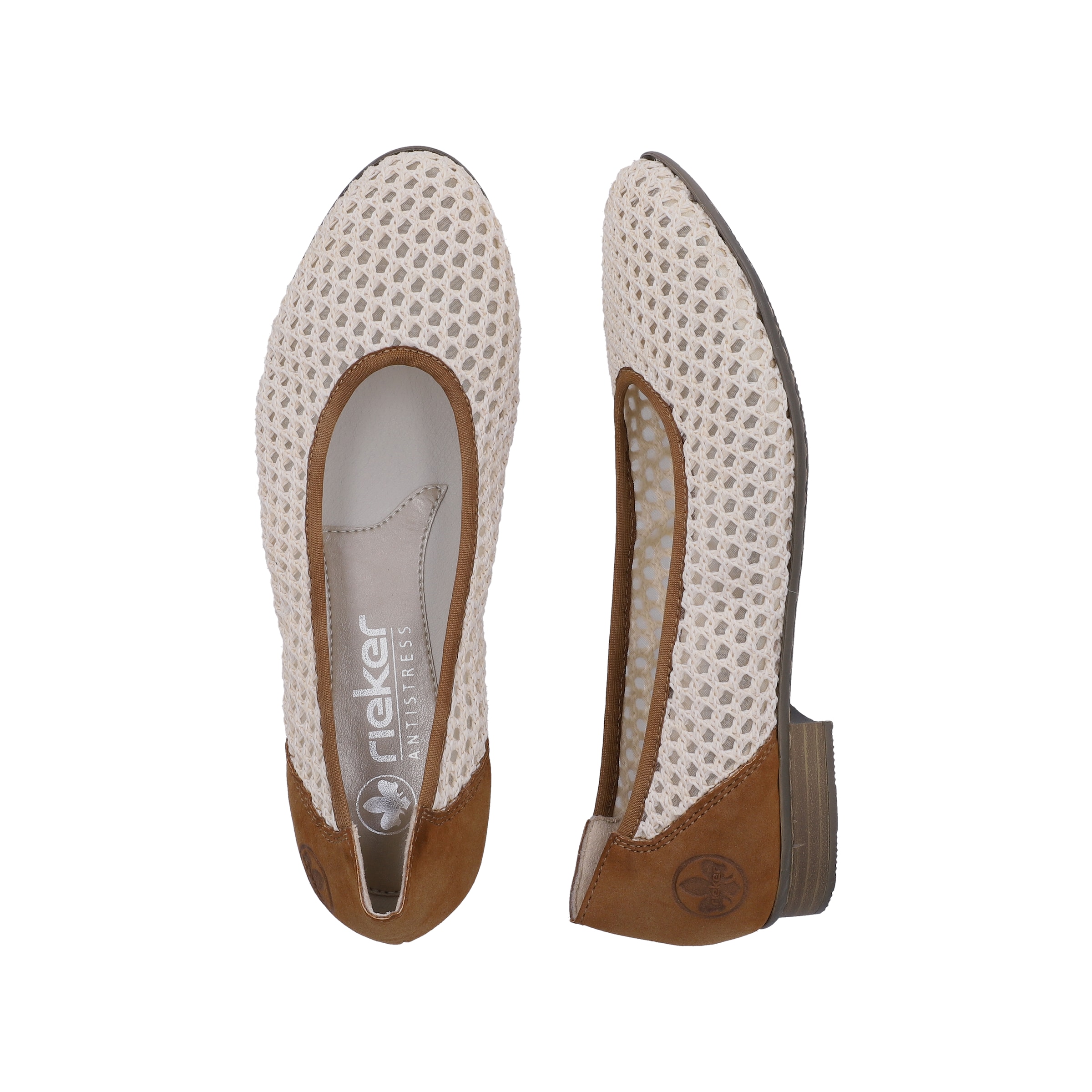 Ballerines à lanières Rieker en beige