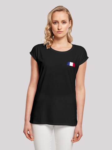 T-shirt 'France Frankreich Flagge Fahne' F4NT4STIC en noir : devant