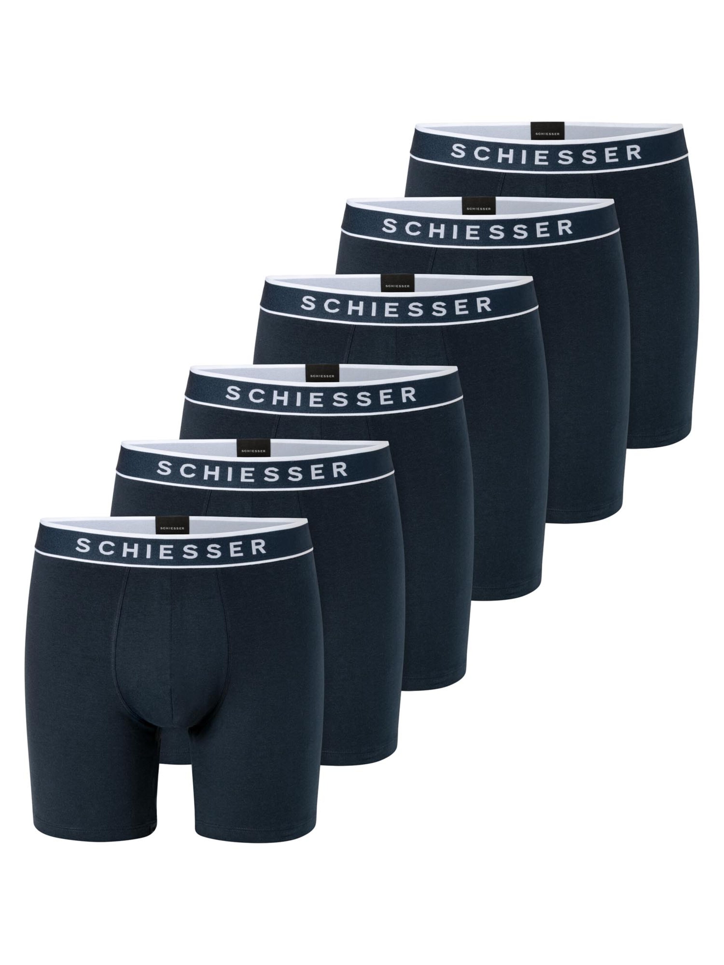 SCHIESSER Boxer shorts '95/5 Cotton' in Blue: front