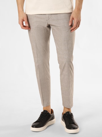 DRYKORN Slim fit Pleated Pants 'Ajend' in Beige: front