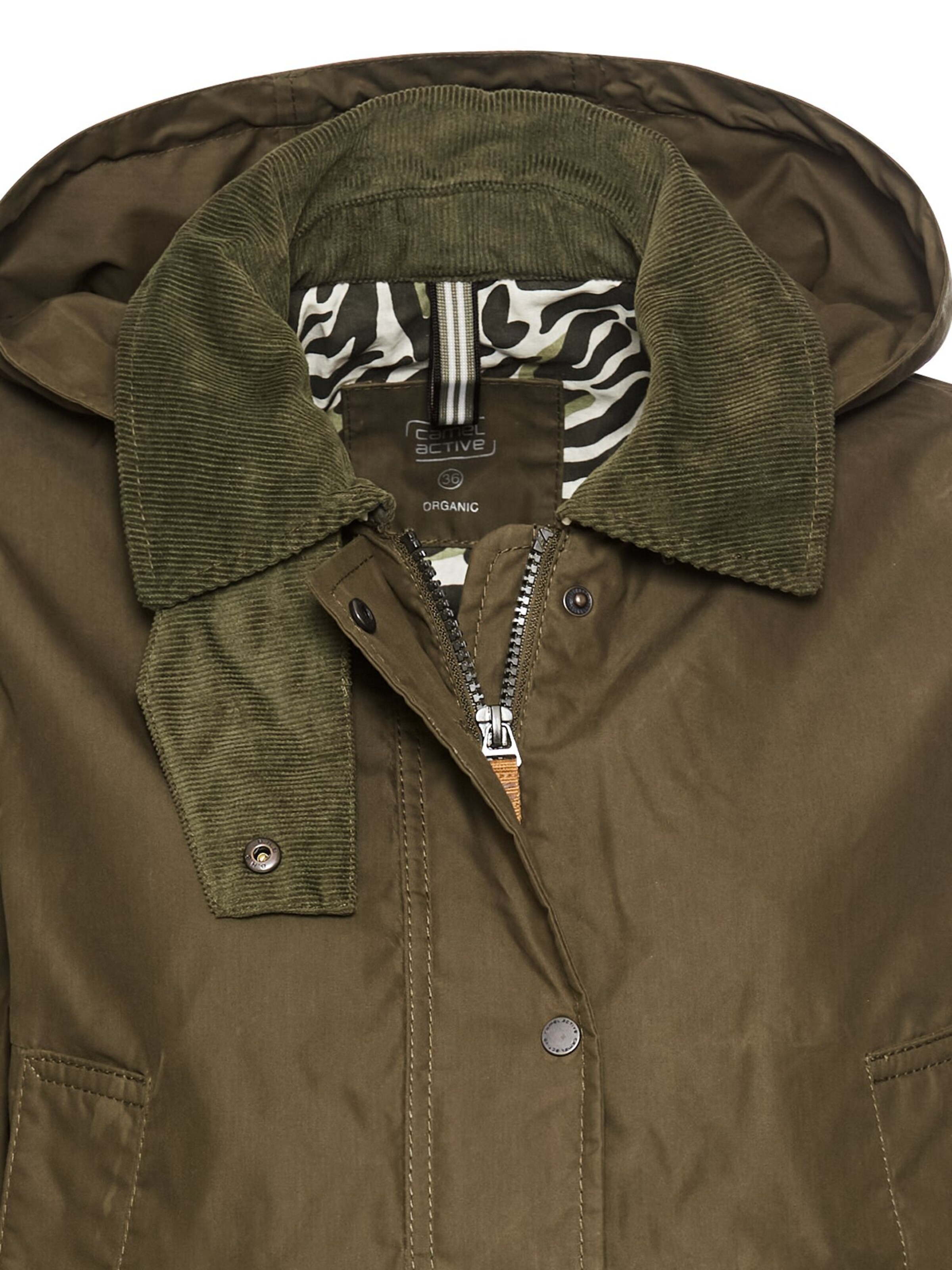 CAMEL ACTIVE Fieldjacket mit Cordkragen in Grün