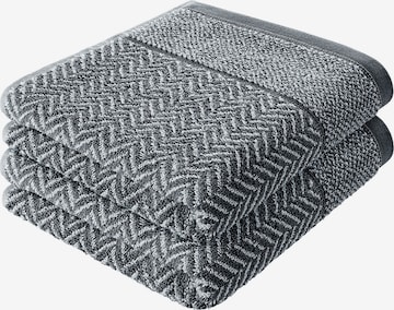 Serviette Herzbach home en gris : devant