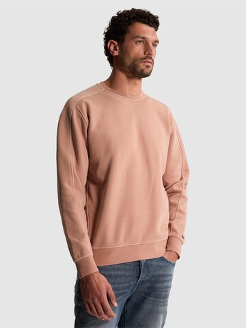 CAST IRON Sweatshirt 'Sweatshirt with off-placed logo' in Bruin: voorkant