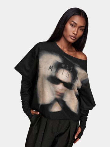Made By Society Shirt 'Tricou PORTRAIT TEE - T27895'‌‌‌‌ in Schwarz: Vorderseite