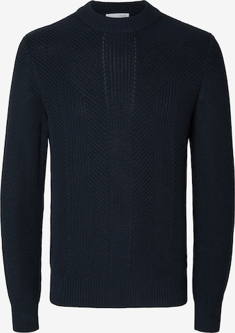 Pull-over SELECTED HOMME en bleu : devant