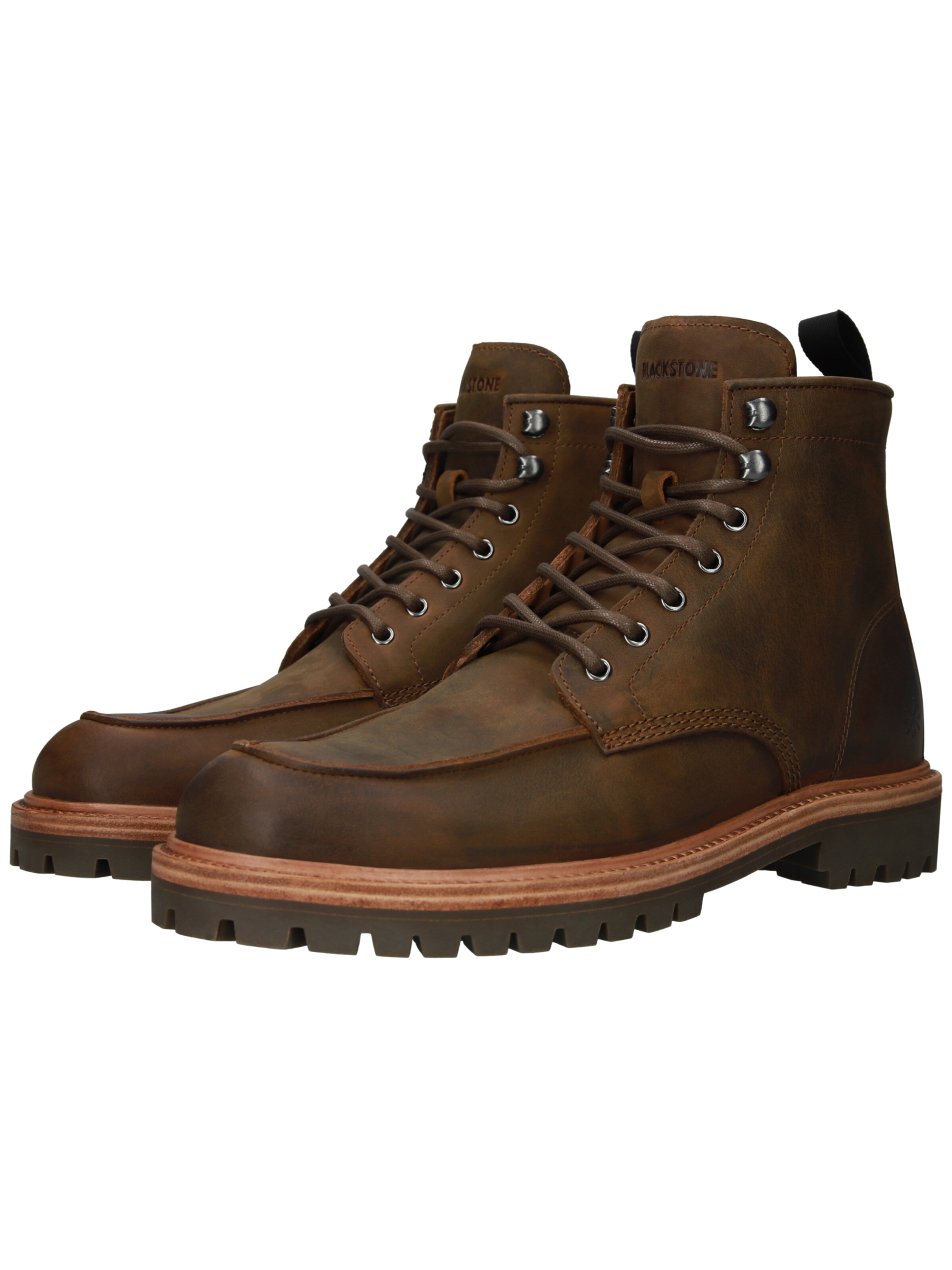 BLACKSTONE Boots med snörning 'Gastown Redford EG570' i brun