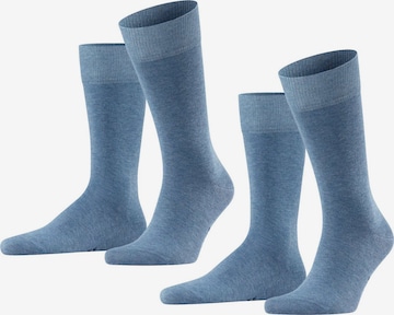 Chaussettes 'Happy' FALKE en bleu : devant