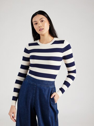 Pull-over 'Karol' ONLY en bleu : devant