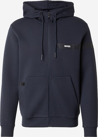 Hanorac 'Saggy' de la BOSS Green pe albastru: față