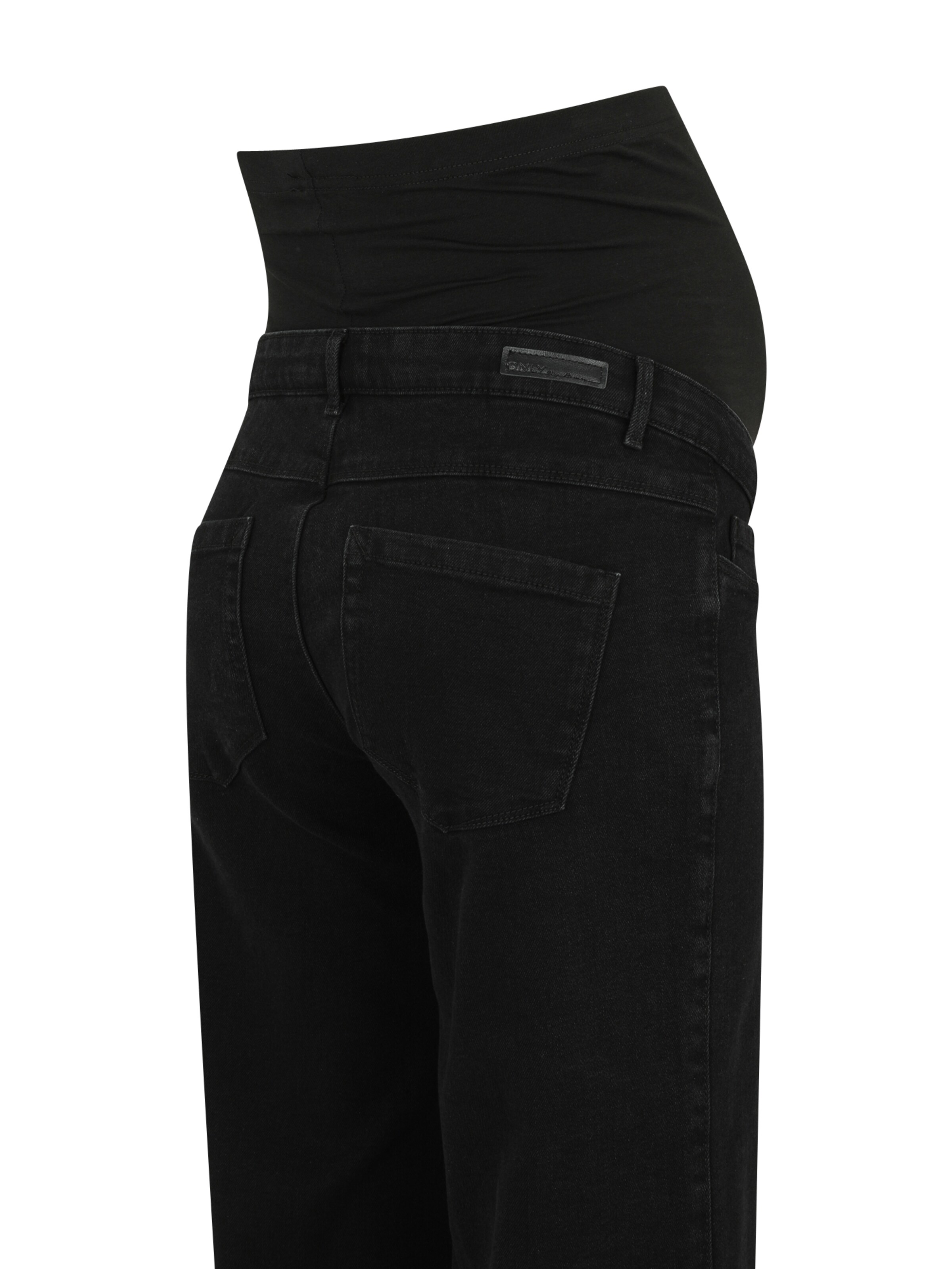 Only Maternity Wide leg Jeans 'OLMSNOW' in Zwart