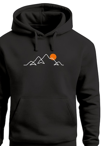 Neverless Sweatshirt 'Berg Linie' in Black