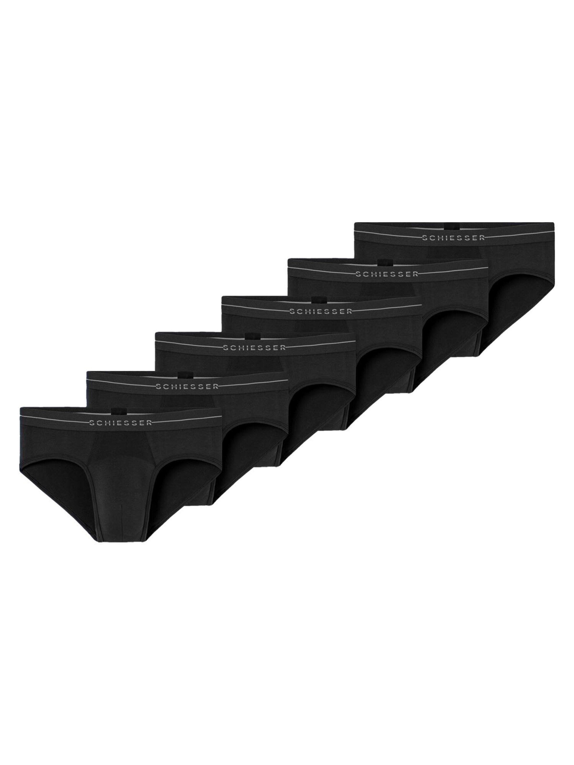 SCHIESSER Slip 'Cotton Flex' in Black: front