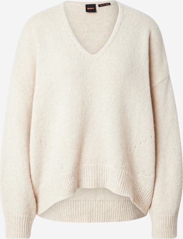 bēšs BOSS Orange Džemperis 'Fondyssa': no priekšpuses